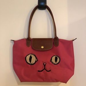 AUTHENTIC Longchamp Le Pliage Medium Miaou Cat Eye